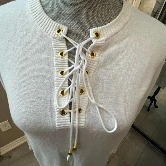 Michael Kors Lightweight Cotton Blend Sweater, Size M - Picture 2 of 7